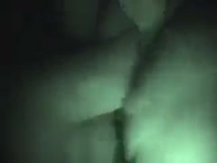 Neighbor's lascivious brunette hair black cock sluts gives him oral job on night vision webcam 